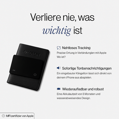 GuardCard - Verliere nie wieder deine Geldbörse, Tasche oder Gepäck - Julien