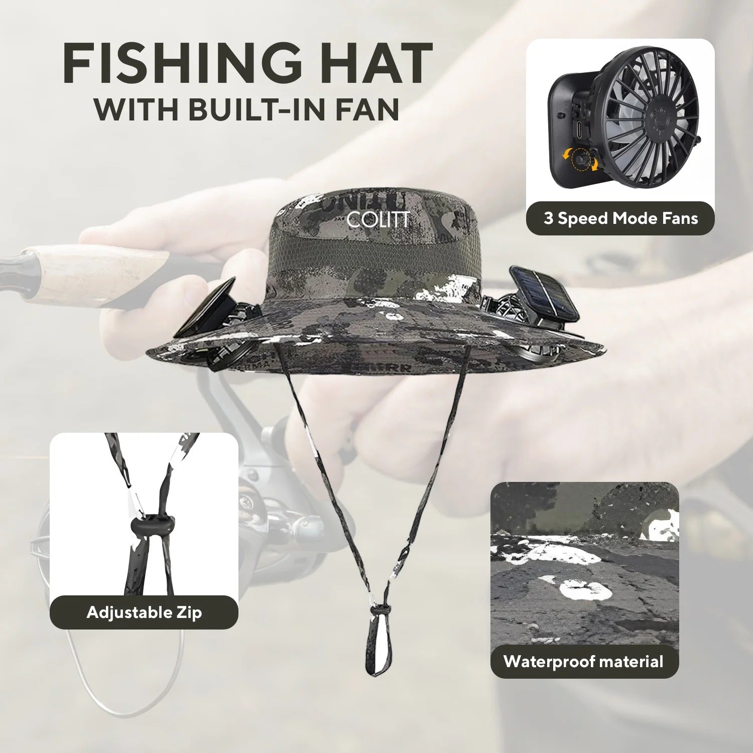CoolCatch – Angelhut mit integriertem Ventilator - Julien
