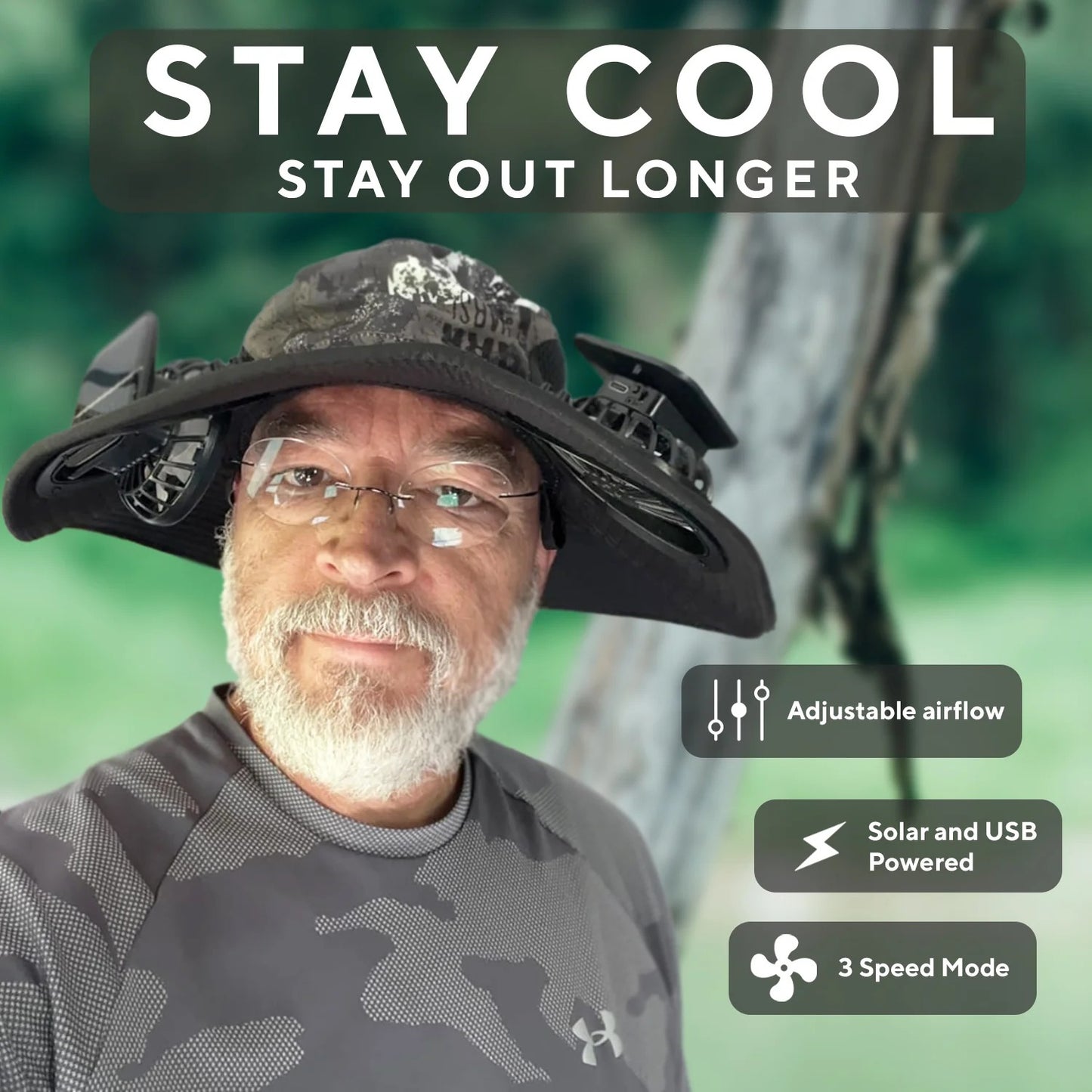 CoolCatch – Angelhut mit integriertem Ventilator - Julien